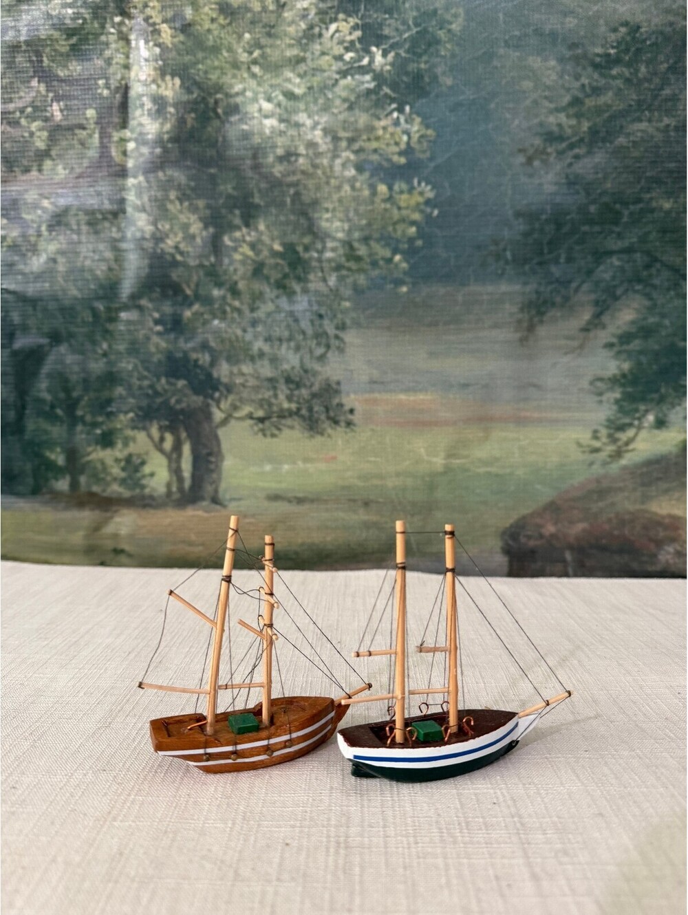 Pair of Miniature Model Sailboats